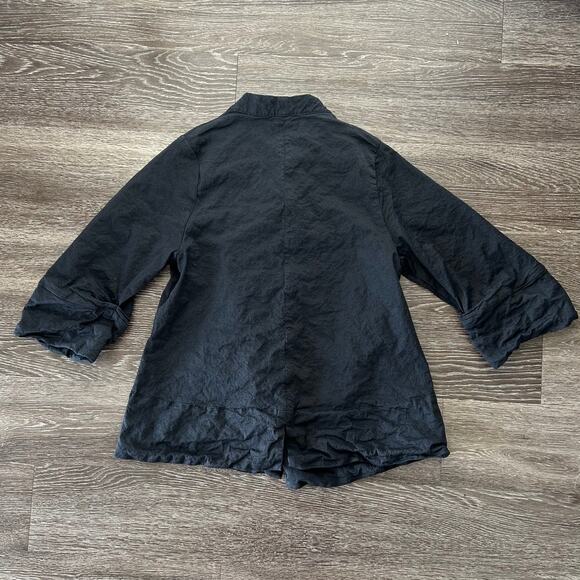 EUC Porto San Francisco Charcoal Black Asymmetric Jacket Size 2 / Medium Italian - Picture 4 of 14